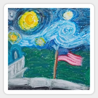 Starry Night Flag Sticker